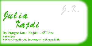 julia kajdi business card